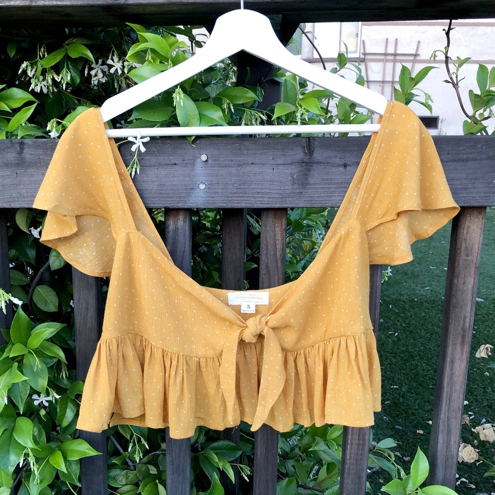 Ruffle crop blouse